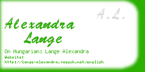 alexandra lange business card